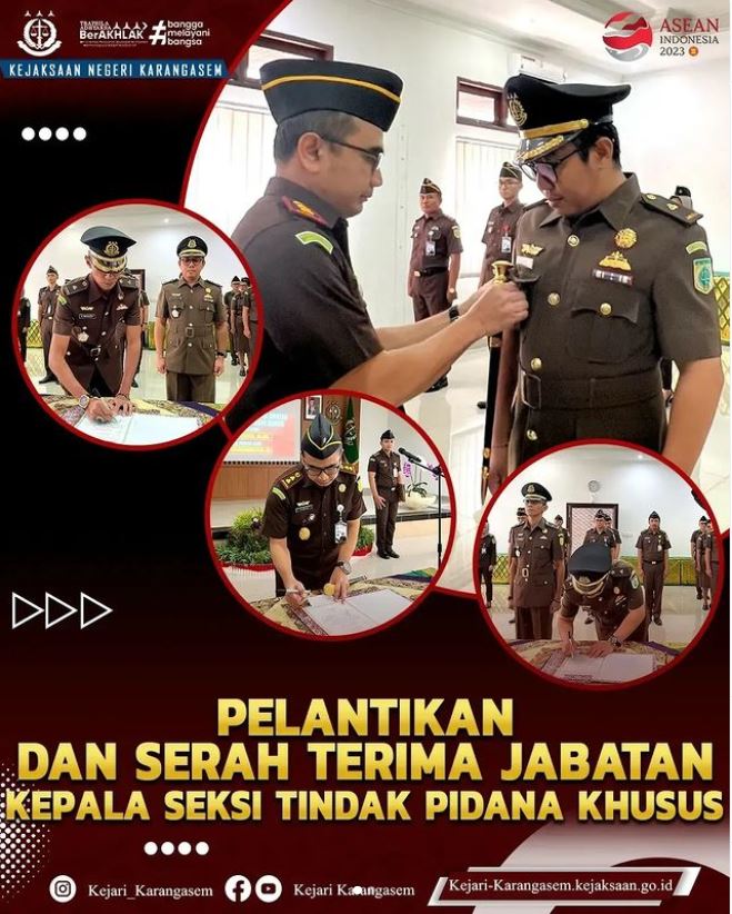 PELANTIKAN DAN SERAH TERIMA JABATAN KEPALA SEKSI TINDAK PIDANA KHUSUS