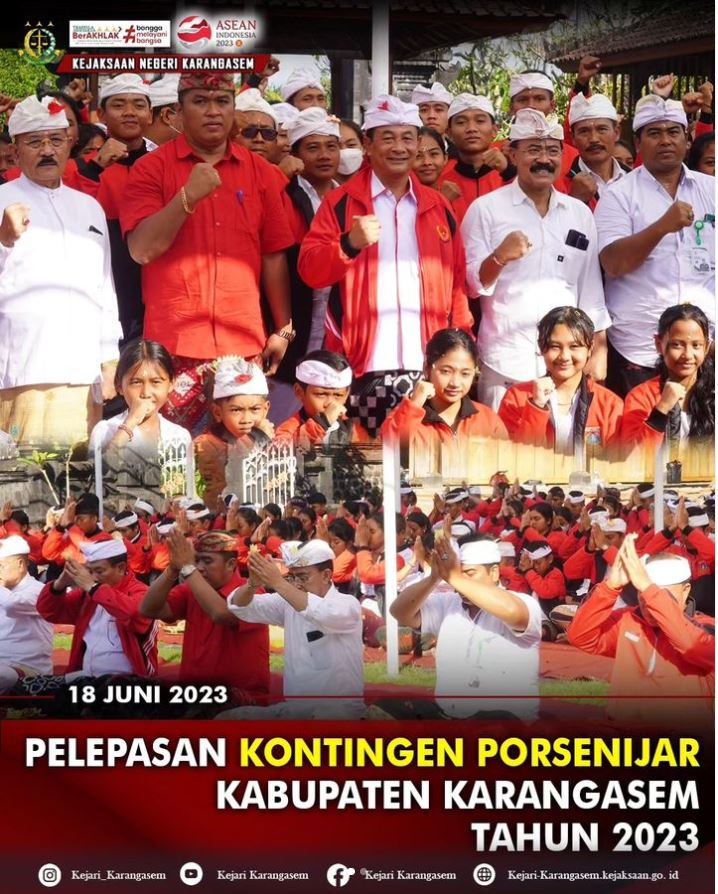 PELEPASAN KONTINGEN PORSENIJAR KABUPATEN KARANGASEM TAHUN 2023