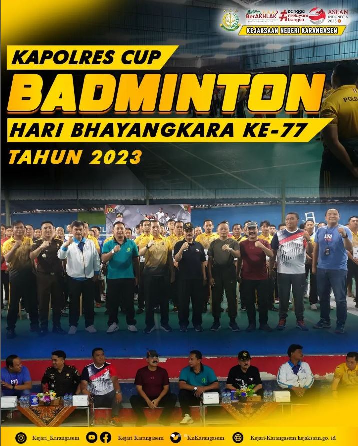 KAPOLRES CUP BADMINTON HARI BHAYANGKARA KE-77 TAHUN 2023