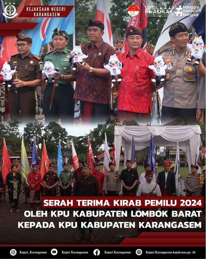 SERAH TERIMA KIRAB PEMILU 2024