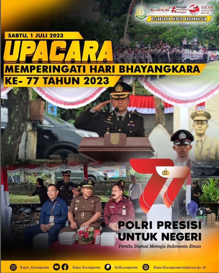 UPCARA MEMPERINGATI HARI BHAYANGKARA KE-77 TAHUN 2023
