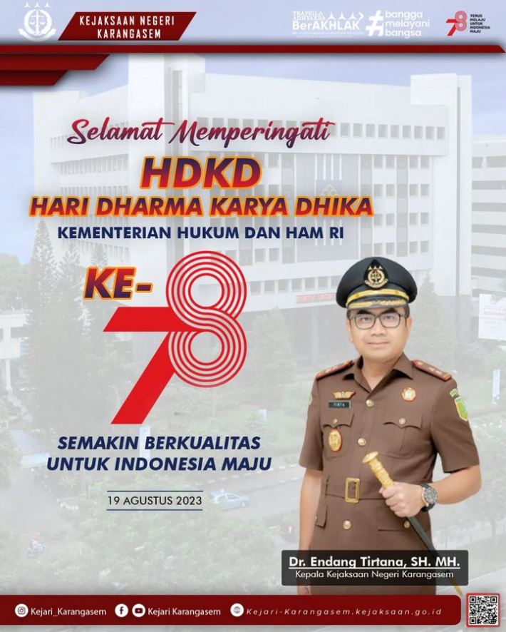 SELAMAT MEMPERINGATI HARI DHARMA KARYA DHIKA