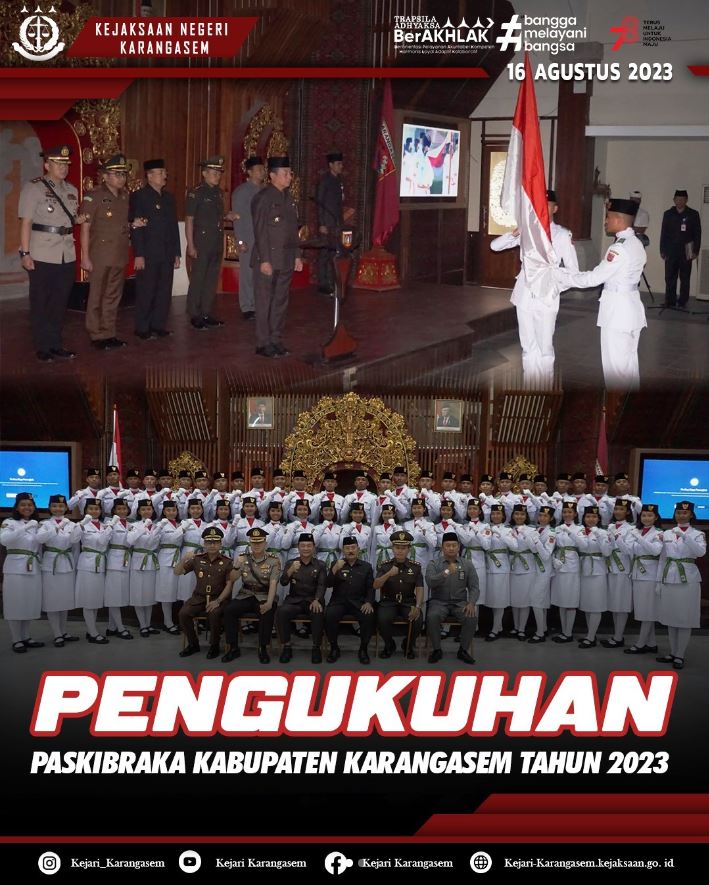 PENGUKUHAN PASKIBRAKA KABUPATEN KARANGASEM TAHUN 2023