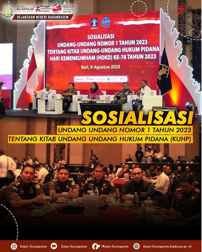 SOSIALISASI UNDANG UNDANG NOMOR 1 TAHUN 2023 TENTANG KITAB UNDANG UNDANG HUKUM PIDANA (KUHP)