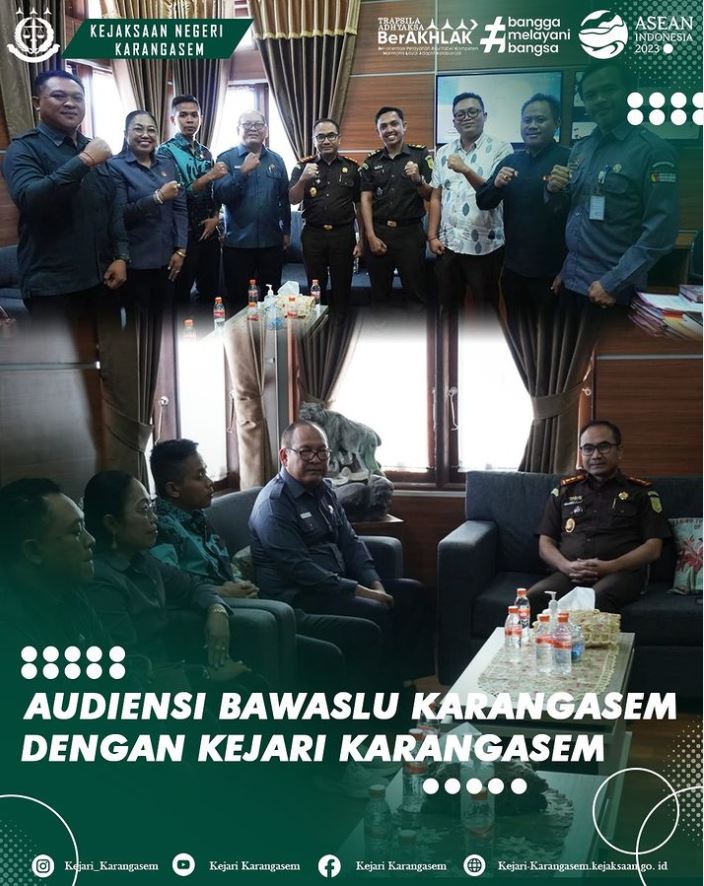 AUDIENSI BAWASLU KARANGASEM DENGAN KEJARI KARANGASEM