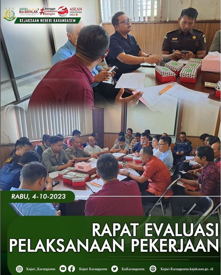 RAPAT EVALUASI PELAKSANAAN PEKERJAAN