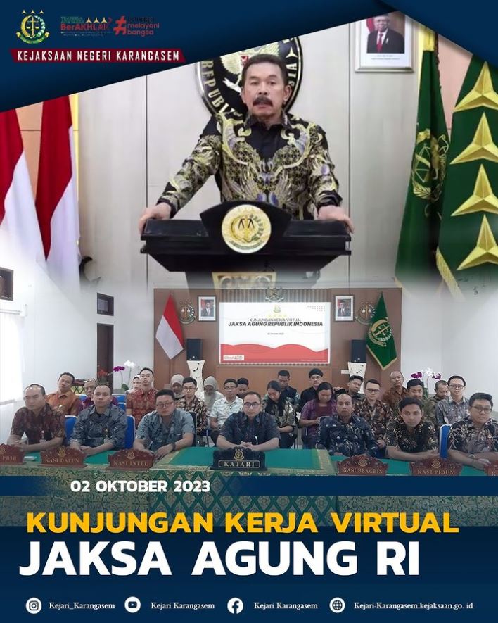 KUNJUNGAN KERJA VIRTUAL JAKSA AGUNG RI