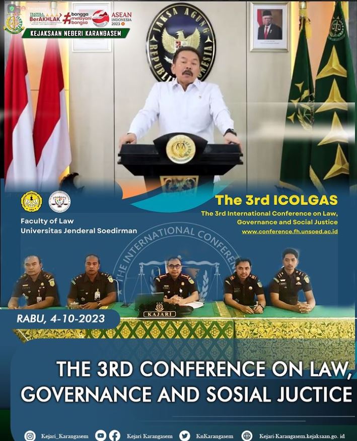 THE 3RD CONFERENCE ON LAW, GOVERNANCE AND SOSIAL JUSTICE