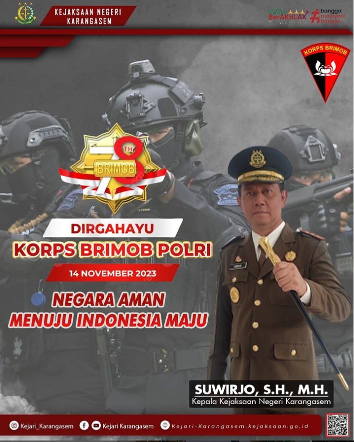DIRGAHAYU KORPS BRIMOB POLRI 14 NOVEMBER 2023 NEGARA AMAN MENUJU INDONESIA MAJU