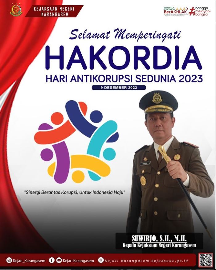 SELAMAT MEMPERINGATI HARKODIA HARI ANTI KORUPSI SEDUNIA 2023