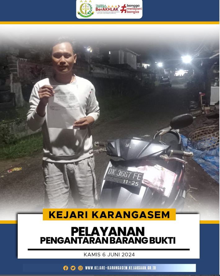 PELAYANAN PENGANTARAN BARANG BUKTI