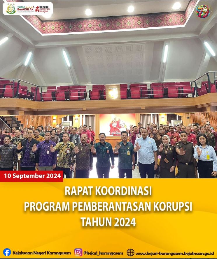 RAPAT KOORDINASI PROGRAM PEMBERANTASAN KORUPSI TAHUN 2024