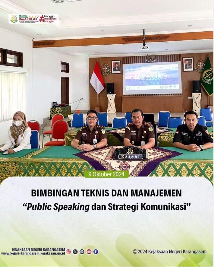 BIMBINGAN TEKNIS DAN MANAJEMEN “PUBLIC SPEAKING DAN STRATEGIS KOMUNIKASI”