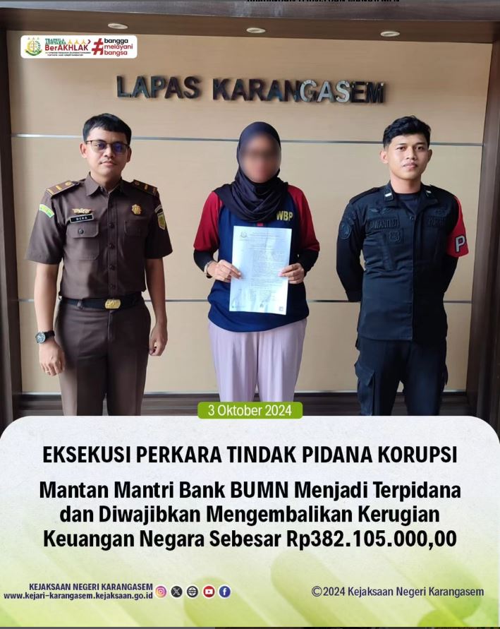 EKSEKUSI PERKARA TINDAK PIDANA KORUPSI