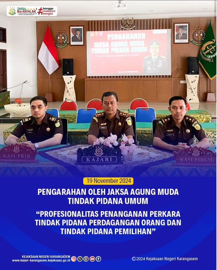 PENGARAHAN OLEH JAKSA AGUNG MUDA TINDAK PIDANA UMUM
