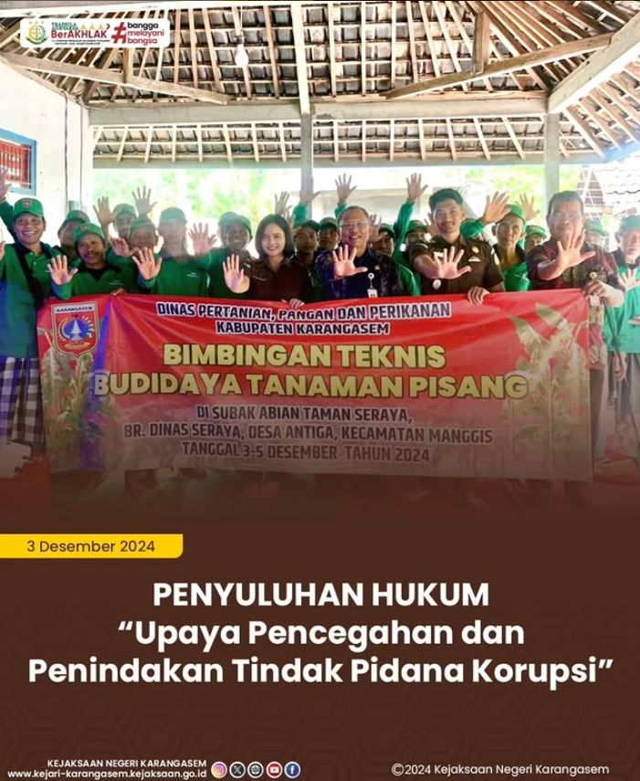 PENYULUHAN HUKUM “UPAYA PENCEGAHAN DAN PENINDAKAN TINDAK PIDANA KORUPSI”