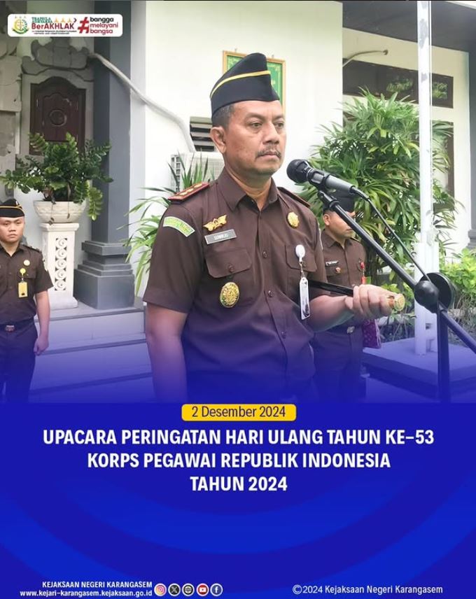 UPACARA PERINGATAN HARI ULANG TAHUN KE-53 KORPS PEGAWAI REPUBLIK INDONESIA TAHUN 2024