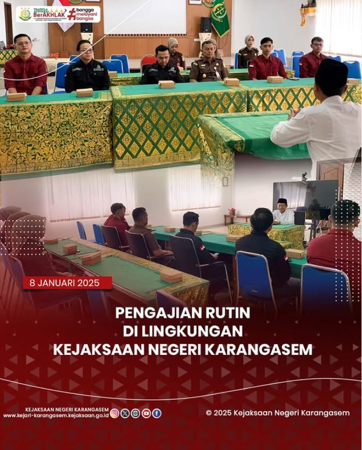 PENGAJIAN RUTIN DI LINGKUNGAN KEJAKSAAN NEGERI KARANGASEM