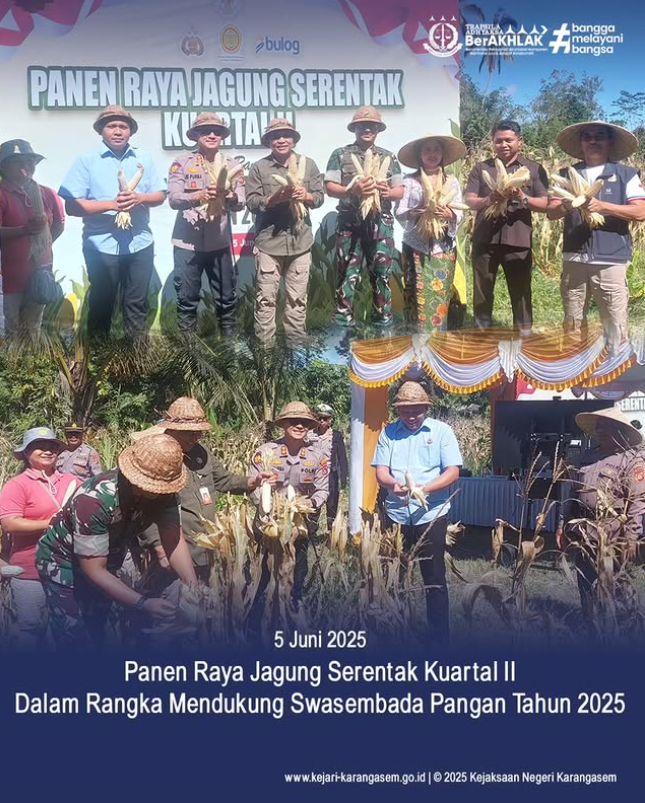 PANEN RAYA JAGUNG SERENTAK KUARTAL II DALAM RANGKA MENDUKUNG SWASEMBADA PANGAN TAHUN 2025