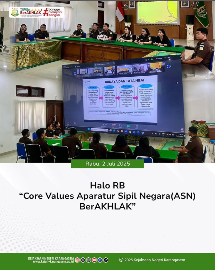 HALO RB CORE VALUES APARATUR SIPIL NEGARA (ASN) BerAKHLAK