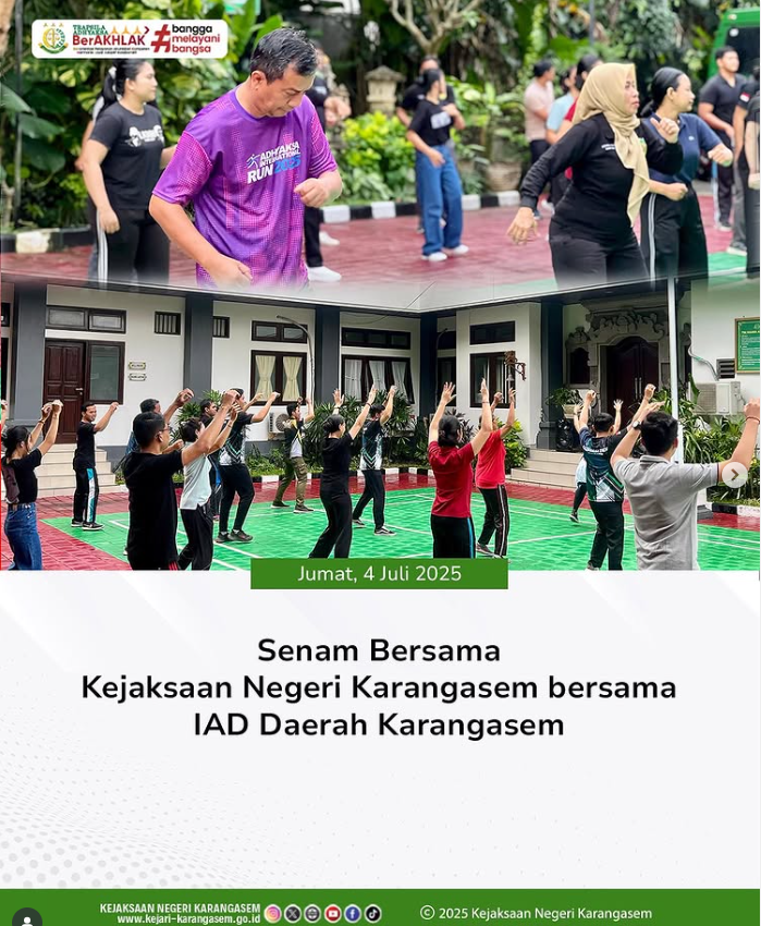SENAM BERSAMA KEJAKSAAN NEGERI KARANGASEM BERSAMA IAD DAERAH KARANGASEM