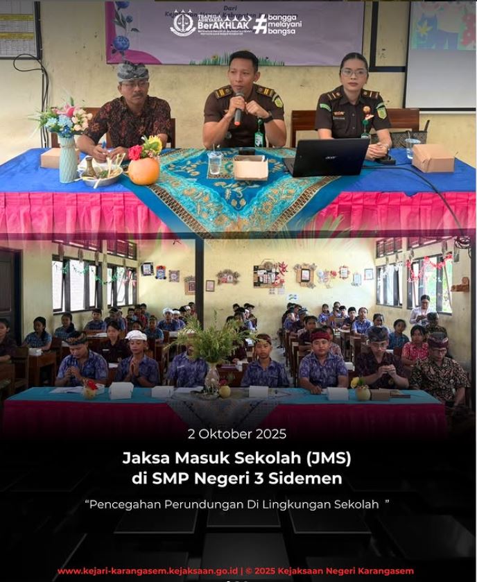 JAKSA MASUK SEKOLAH (JMS) DI SMP N 3 SIDEMEN