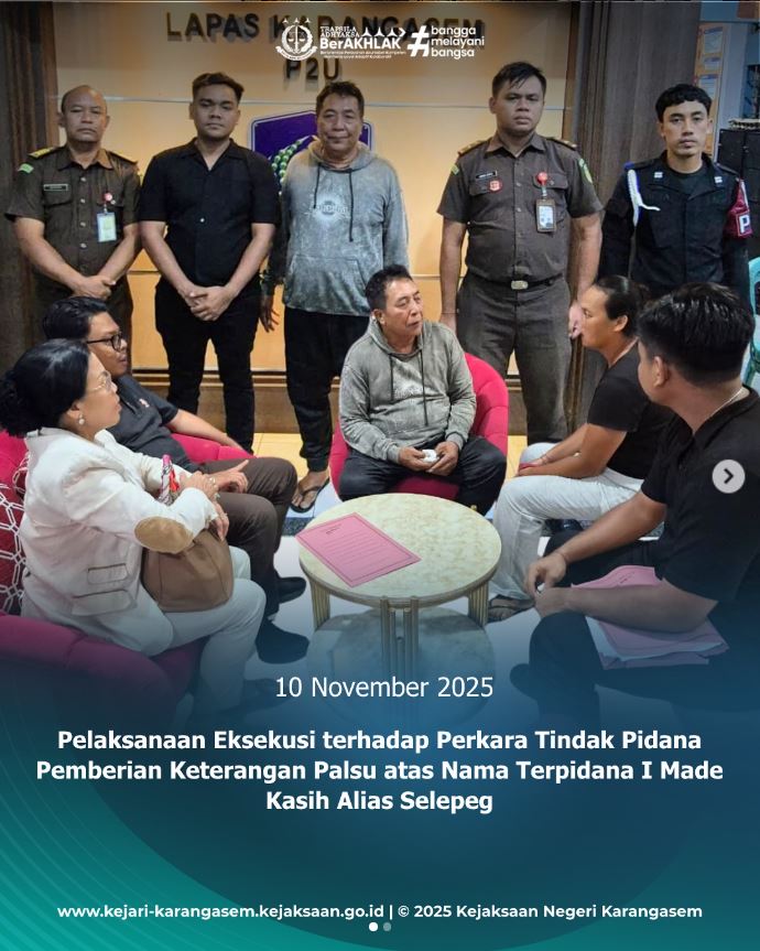 PELAKSANAAN EKSEKUSI TERHADAP TERPIDANA ATAS NAMA I MADE KASIH ALIAS SELEPEG