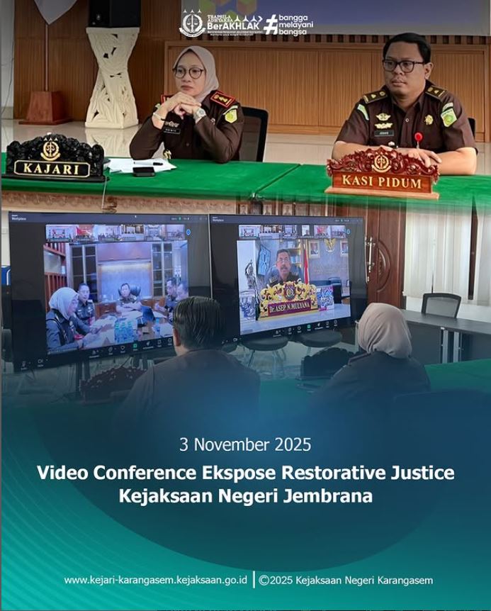VIDEO CONFERENCE EKSPOSE RESTORATIVE JUSTICE KEJAKSAAN NEGERI JEMBRANA