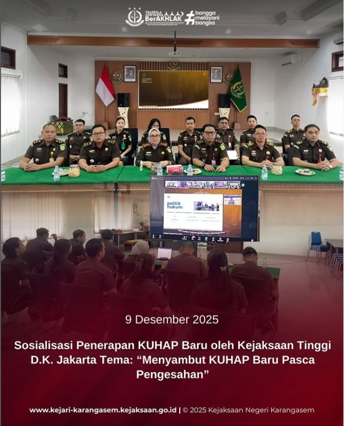 SOSIALISASI PENERAPAN KUHAP BARU OLEH KEJAKSAAN TINGGI D.K. JAKARTA DENGAN TEMA “MENYAMBUT KUHAP BARU PASCA PENGESAHAN”