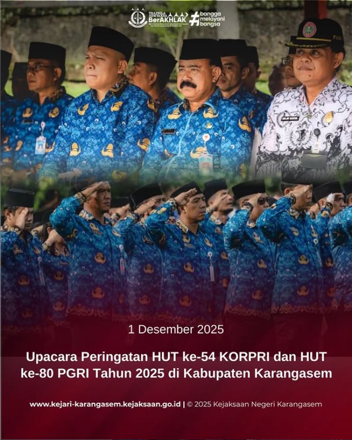 HUT KE-54 KORPRI DAN HUT KE-80 PGRI TAHUN 2025 DI KABUPATEN KARANGASEM