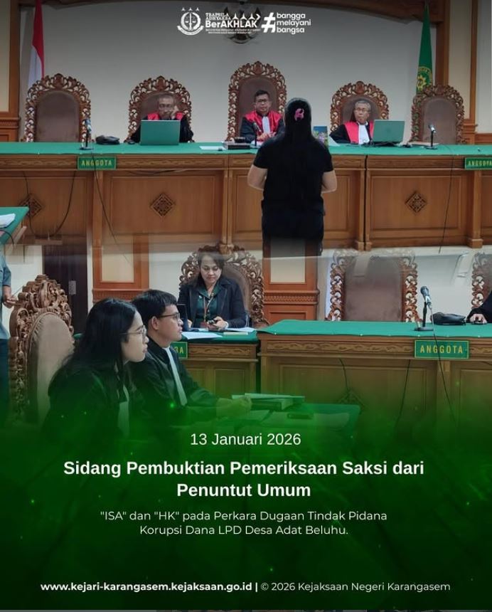 SIDANG DENGAN AGENDA PEMBUKTIAN OLEH PENUNTUT UMUM