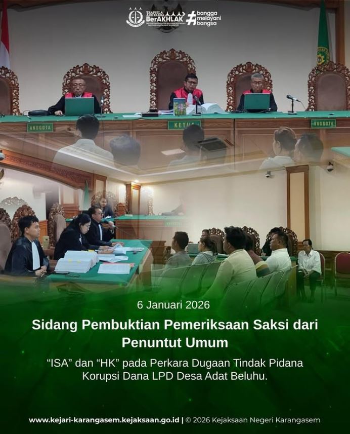 SIDANG DENGAN AGENDA PEMBUKTIAN OLEH PENUNTUT UMUM