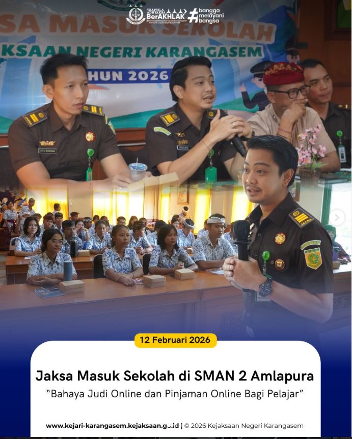 JAKSA MASUK SEKOLAH DI SMA N 2 AMLAPURA
