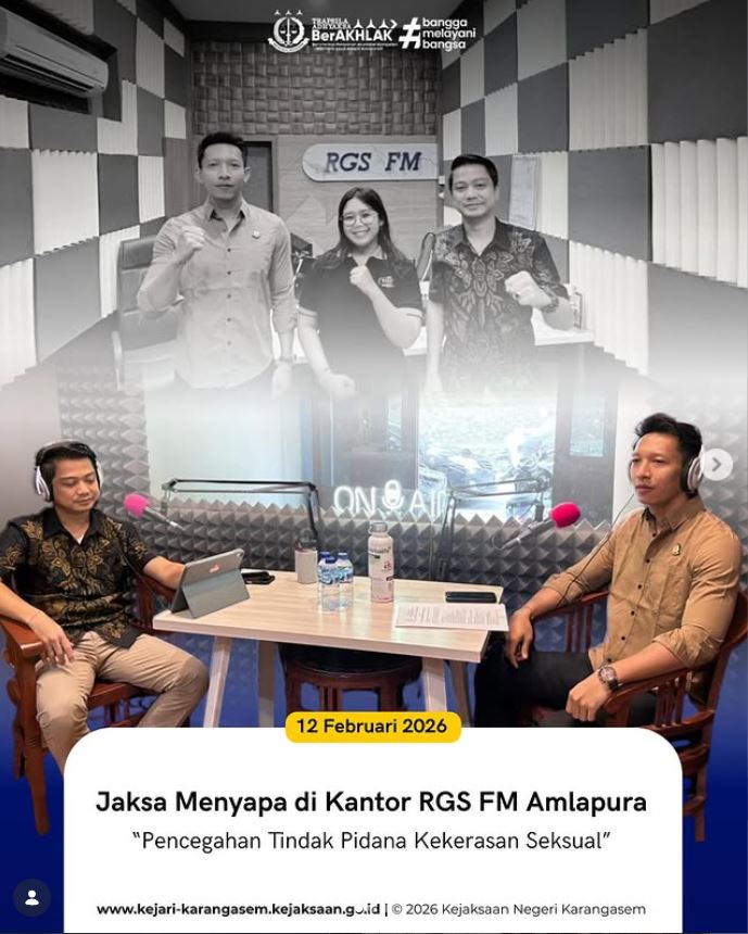 JAKSA MENYAPA DI KANTOR RGS FM AMLAPURA