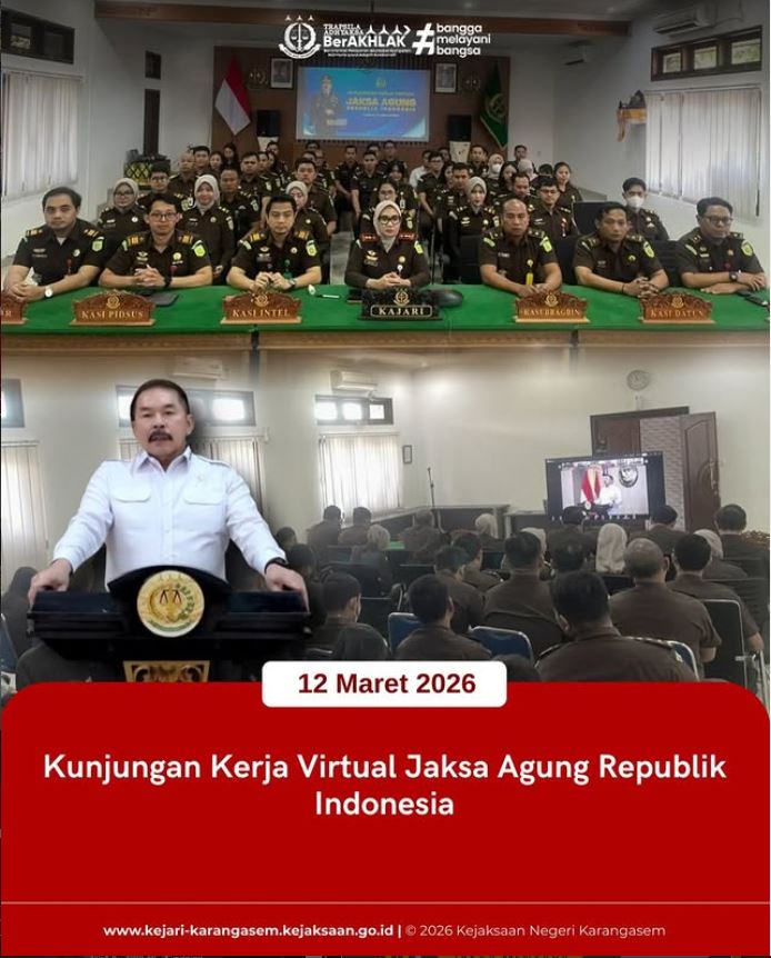 KUNJUNGAN KERJA VIRTUAL JAKSA AGUNG REPUBLIK INDONESIA