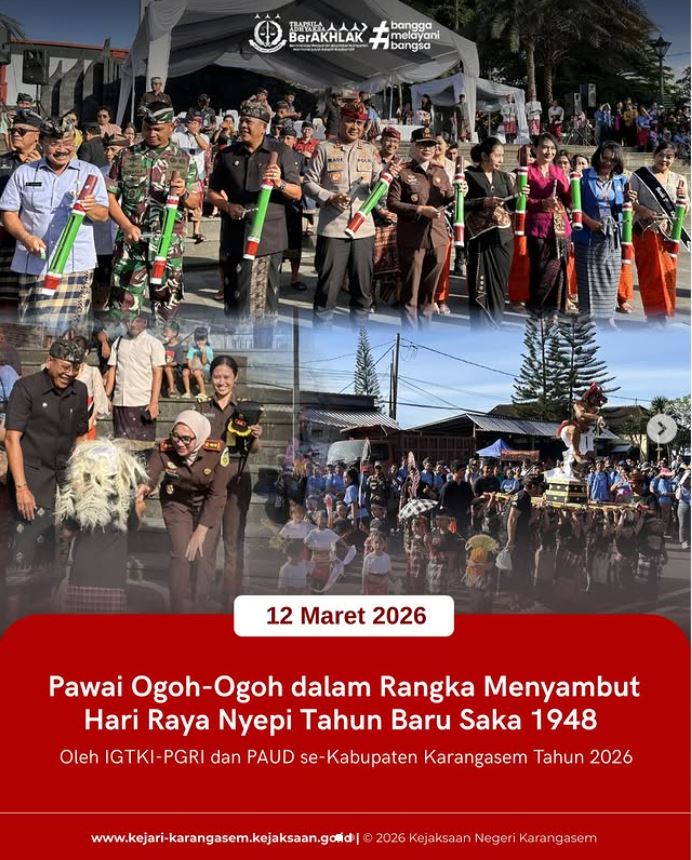 PAWAI OGOH-OGOH DALAM RANGKA MENYAMBUT HARI RAYA NYEPI TAHUN BARU SAKA 1948 YANG DISELENGGARAKAN OLEH IGTKI-PGRI BERSAMA PAUD SE-KABUPATEN KARANGASEM TAHUN 2026