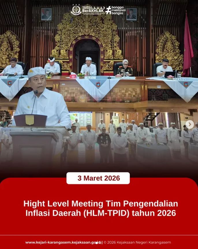 HIGHT LEVEL MEETING TIM PENGENDALIAN INFLASI DAERAH (HLM-TPID) TAHUN 2026