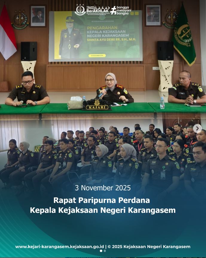 RAPAT PARIPURNA KEJAKSAAN NEGERI KARANGASEM