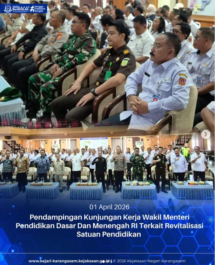 PENDAMPINGAN KUNJUNGAN KERJA WAKIL MENTERI PENDIDIKAN DASAR DAN MENENGAH RI TERKAIT REVITALISASI SATUAN PENDIDIKAN
