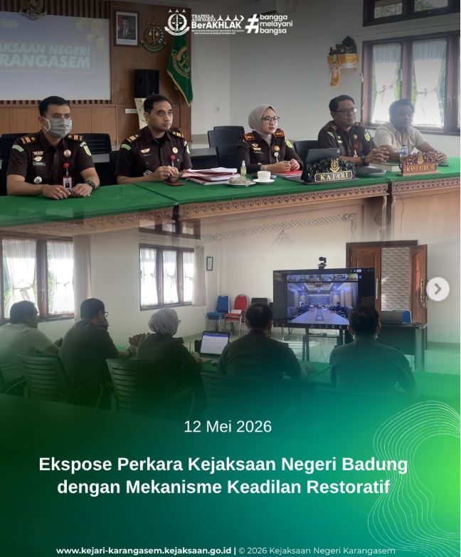 EKSPOSE PERKARA KEJAKSAAN NEGERI BADUNG DENGAN MEKANISME KEADIALAN RESTORATIF