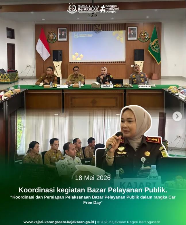 KOORDINASI KEGIATAN BAZAR PELAYANAN PUBLIK