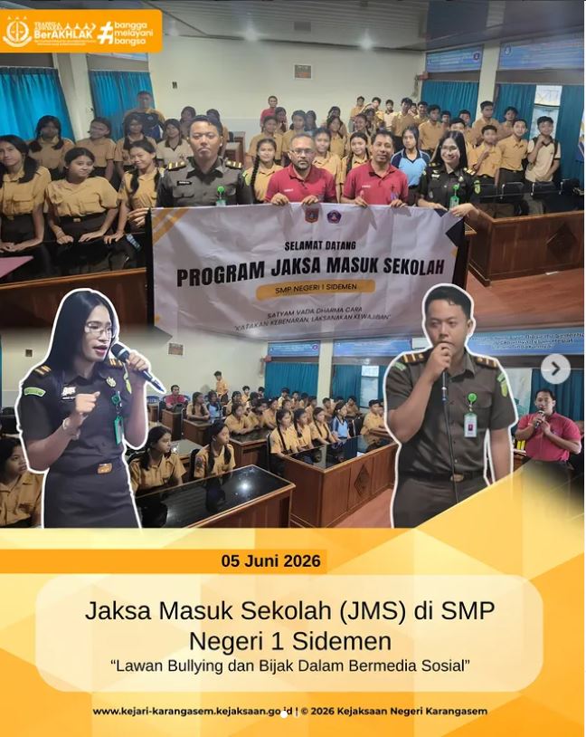 JAKSA MASUK SEKOLAH DI SMP N 1 SIDEMEN