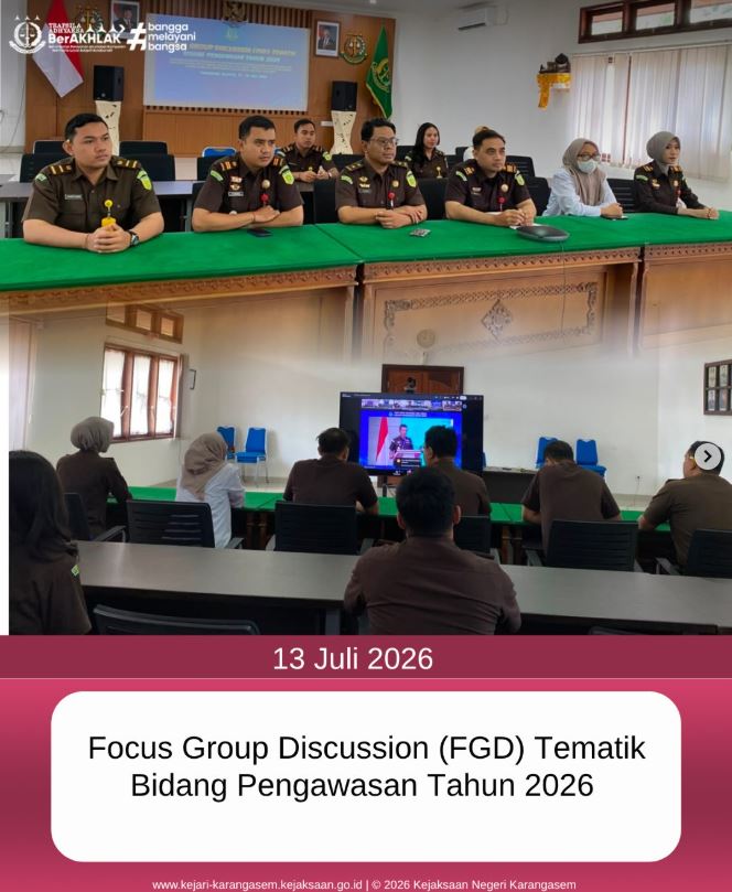 FOCUS GROUP DISCUSSION (FGD) TEMATIK BIDANG PENGAWASAN TAHUN 2026