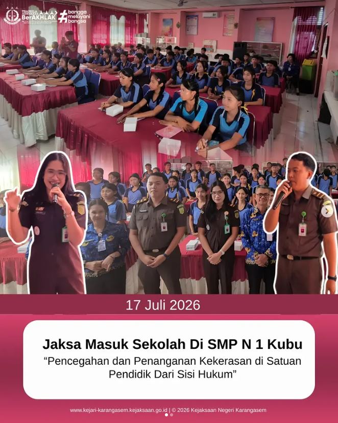 JAKSA MASUK SEKOLAH DI SMP N 1 KUBU