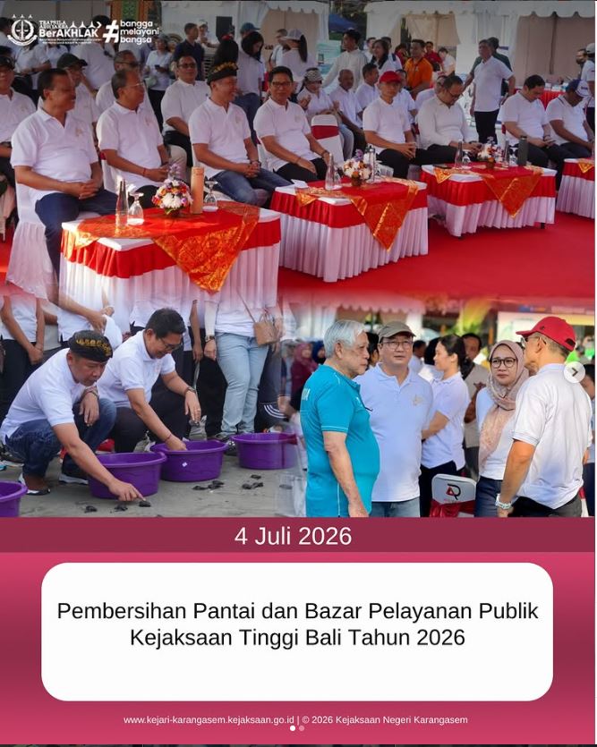 PEMBERSIHAN PANTAI DAN BAZAR PELAYANAN PUBLIK KEJAKSAAN TINGGI BALI TAHUN 2026