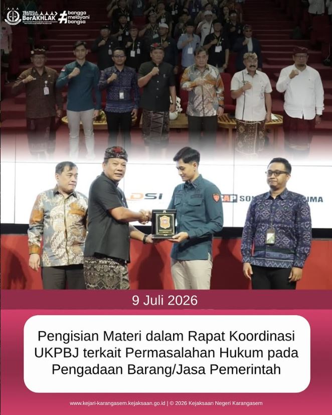 PENGISIAN MATERI DALAM RAPAT KOORDINASI UKPBJ TERKAIT PERMASALAHAN HUKUM PADA PENGADAAN BARANG/JASA PEMERINTAH