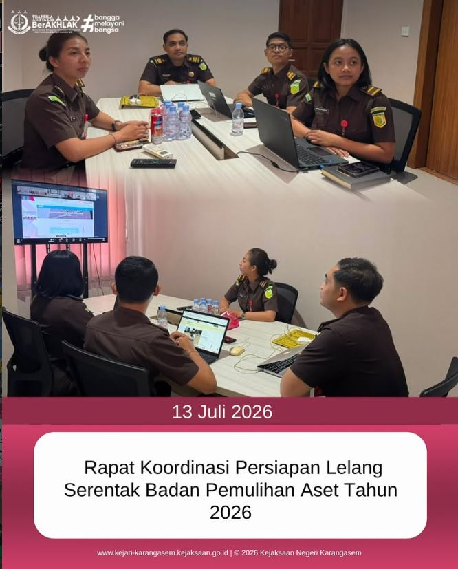 RAPAT KOORDINASI PERSIAPAN LELANG SERENTAK BADAN PEMULIHAN ASET TAHUN 2026