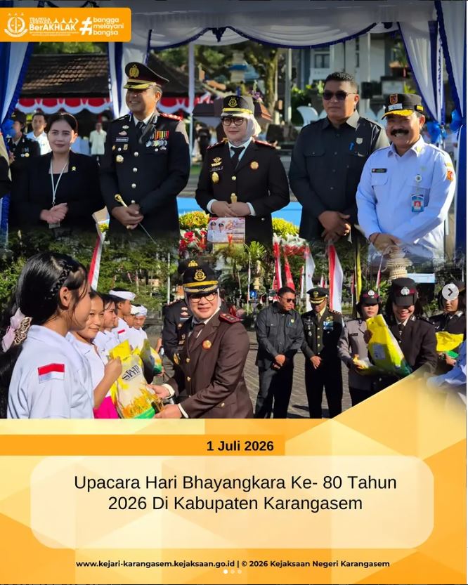 UPACARA HUT BHAYANGKARA KE-80 TAHUN 2026 DI KABUPATEN KARANGASEM