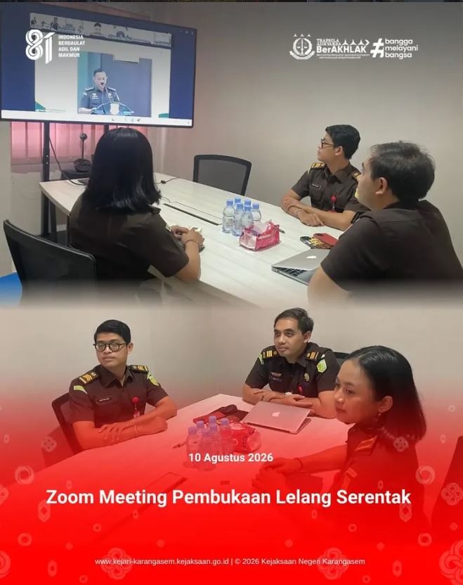 ZOOM MEETING PEMBUKAAN LELANG SERENTAK