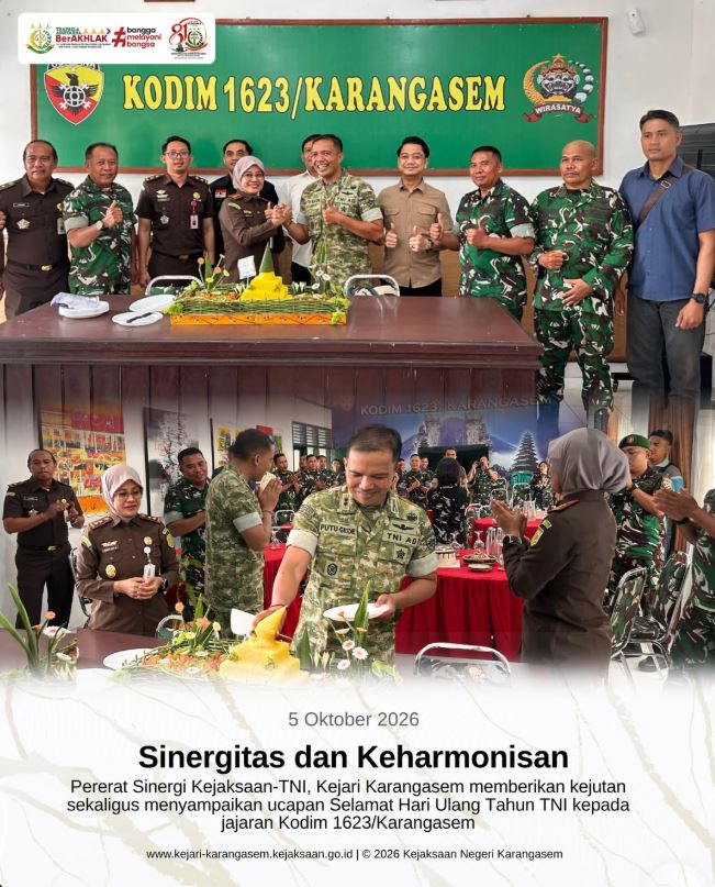 SINERGITAS DAN KEHARMONISAN KEJAKSAAN-TNI